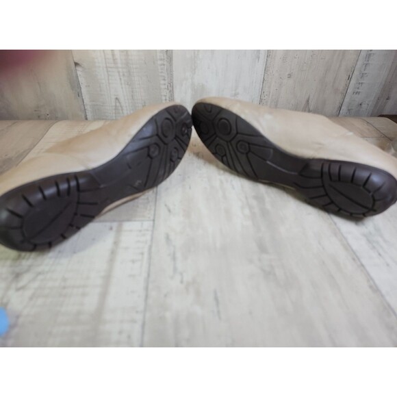 Sergio Tomani Tuka Leather Lace-Up Flats Tan Beige Shoes Size US Women’s 8.5 - Picture 10 of 11